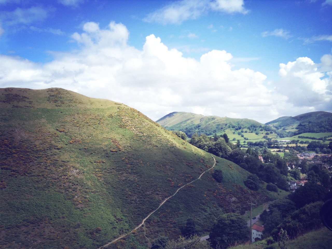 mountain, sky, landscape, mountain range, tranquil scene, tranquility, scenics, cloud - sky, beauty in nature, cloud, nature, non-urban scene, tree, cloudy, hill, remote, day, idyllic, blue, outdoors