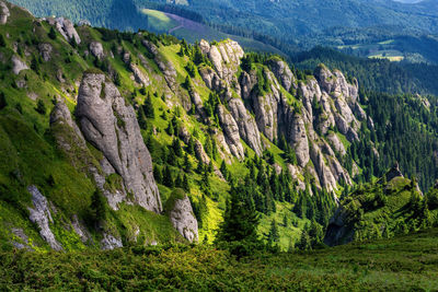 Scenic view of rocky mountains