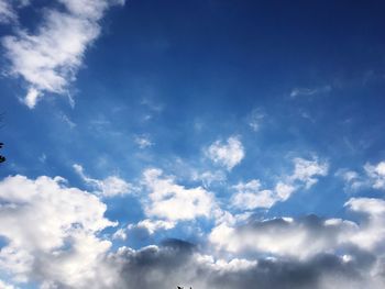 Low angle view of clouds in sky