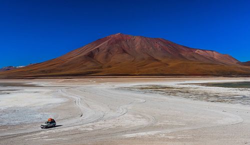 Scenic view of a bolivian salt desert