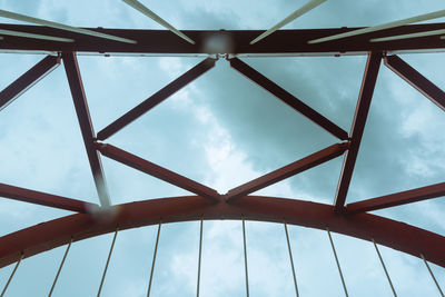 Low angle view of bridge against sky