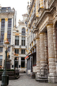 Low angle view of old building against sky