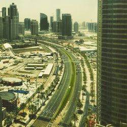 High angle view of cityscape