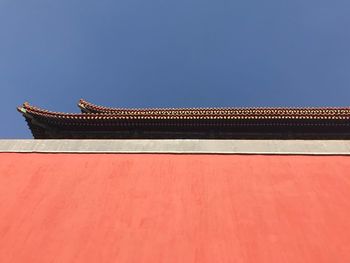 Low angle view of building against clear sky