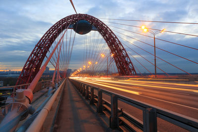 View of bridge against cloudy sky