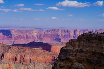 View of rock formations against sky