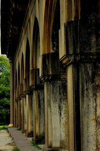 Architectural columns of old building