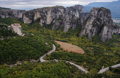 Scenic road to explore meteora