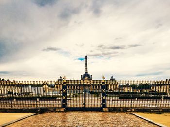 Built structure against cloudy sky