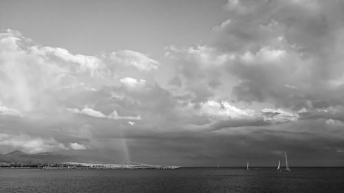 Panoramic view of sea against sky