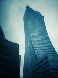 Low angle view of modern building against sky