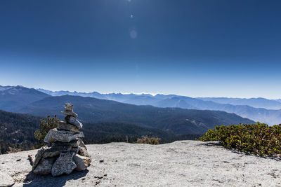 Scenic view of mountains against clear sky