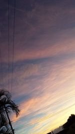 Low angle view of sky at sunset