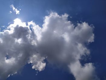 Low angle view of clouds in sky