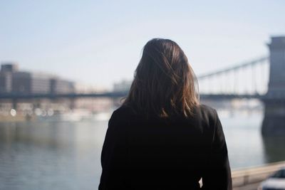 Close up of woman in water