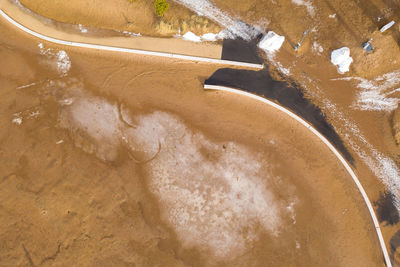 High angle view of food in water