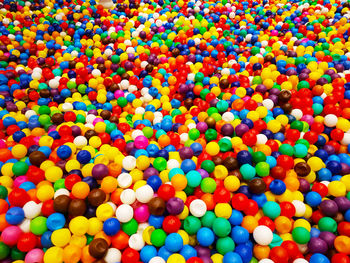 Full frame shot of multi colored balls