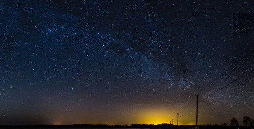 Low angle view of stars against sky at night