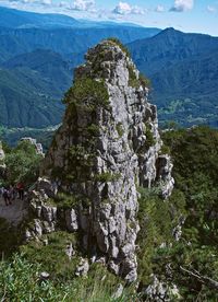 Scenic view of rocky mountains