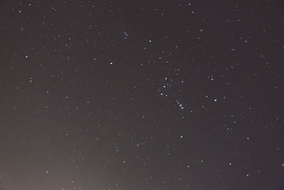 Low angle view of stars against sky at night