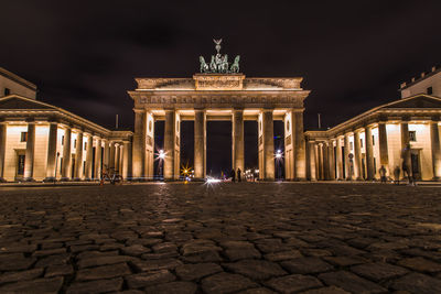 View of historical building at night