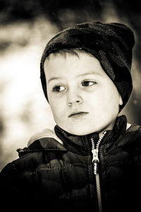 Portrait of boy wearing hat