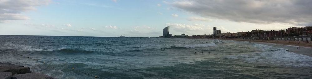 Panoramic view of sea against sky