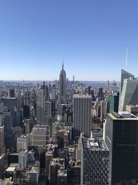 Aerial view of buildings in new york city