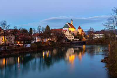 Panoramic view of old town fuessen, bavaria germany