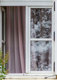 Close-up of window of building