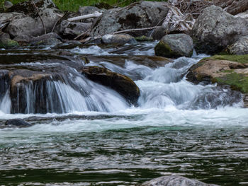 Scenic view of waterfall