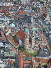 High angle view of buildings in munich