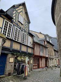 Low angle view of buildings against sky