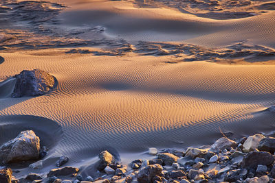 High angle view of beach
