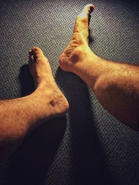 Low section of man legs