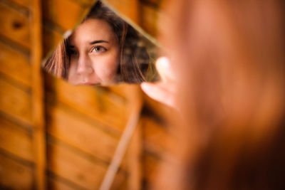 Close-up of young woman