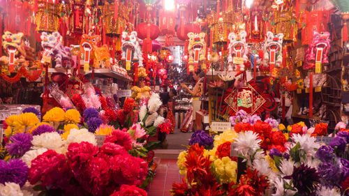 View of flowers in the street