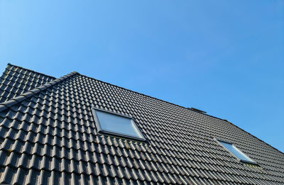 Low angle view of building against clear sky