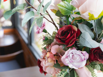 Close-up of rose bouquet