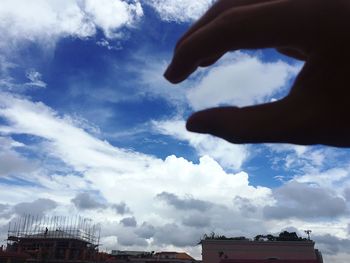 Low angle view of cloudy sky