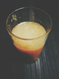 High angle view of coffee on table