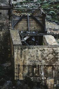 Close-up of damaged wall
