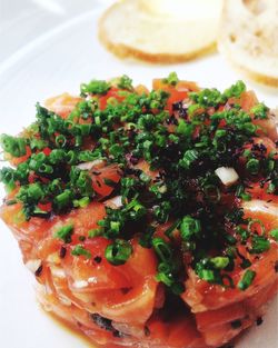 Close-up of vegetables in plate