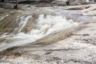 Scenic view of waterfall