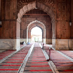 Architectural detail of jama masjid mosque, old delhi, india, the spectacular architecture of masjid