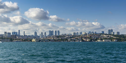 Istanbul city seen from the sea