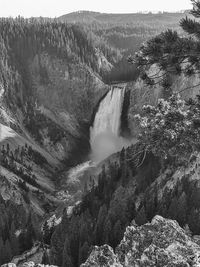 Scenic view of waterfall