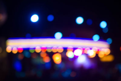Defocused image of illuminated lights