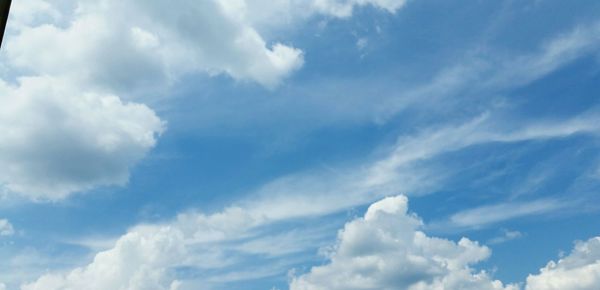 Low angle view of cloudy sky