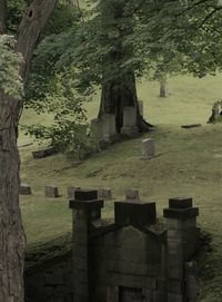 View of built structure with trees in background